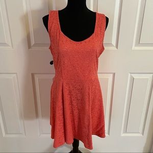 Forever 21 pink open back dress